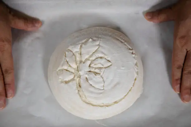 Freshly baked sourdough bread